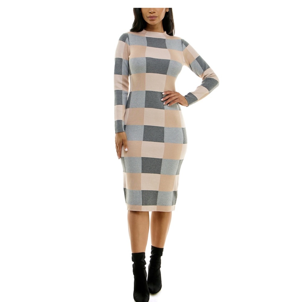 Jacquard sheath dress